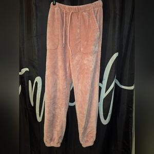 Amazon Pink Plush Sweatpants